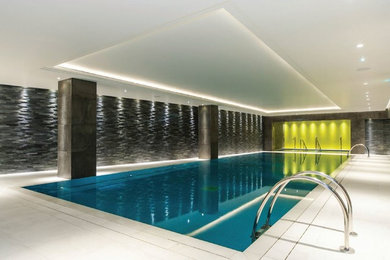 Modern swimming pool in London.