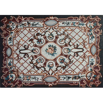 Flower Design Carpet, Glass Mosaic 144"x96"