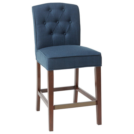 Madison Park Marian Tufted Counter Stool, Navy