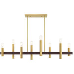 Livex Lighting - Livex Lighting 46868-12 Helsinki - Eight Light Chandelier - Adding to the eclectic and nostalgic feel, this fuHelsinki Eight Light Satin Brass/BronzeUL: Suitable for damp locations Energy Star Qualified: n/a ADA Certified: n/a  *Number of Lights: Lamp: 8-*Wattage:60w Medium Base bulb(s) *Bulb Included:No *Bulb Type:Medium Base *Finish Type:Satin Brass/Bronze