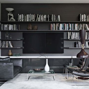 3D Rendering For Interior Design Of A Home Office
