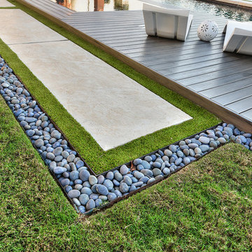 Modern Swimming Pool with Travertine
