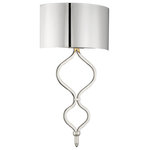 Savoy House - Como 1-Light Polished Nickel Sconce - Shapely without looking exclusively feminine, the Como wall sconce is an ideal complement to a variety of room settings without taking attention away from the surrounding furnishings. Measuring 11" wide x 20" high x 4" extension, Como has the added benefit of being powered with a dimmable 14-watt LED bulb for energy-savings while providing 300 lumens in 3000K at 90 CRI. The Polished Nickel finish offers a touch of drama and traditional flair.
