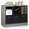 Basic 3x2 Bookcase Storage w/Bins, French Oak Grey/Black