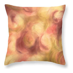 Rose, Yellow, Olive Green Throw Pillows - Decorative Pillows