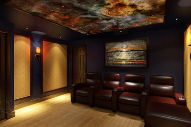 Example of a home theater design in Miami