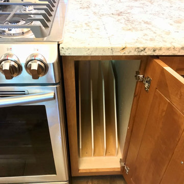 Dura Supreme Cabinets Knotty Alder Butternut Romanix Granite Galley Kitchen
