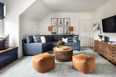 Family room - transitional family room idea in New York