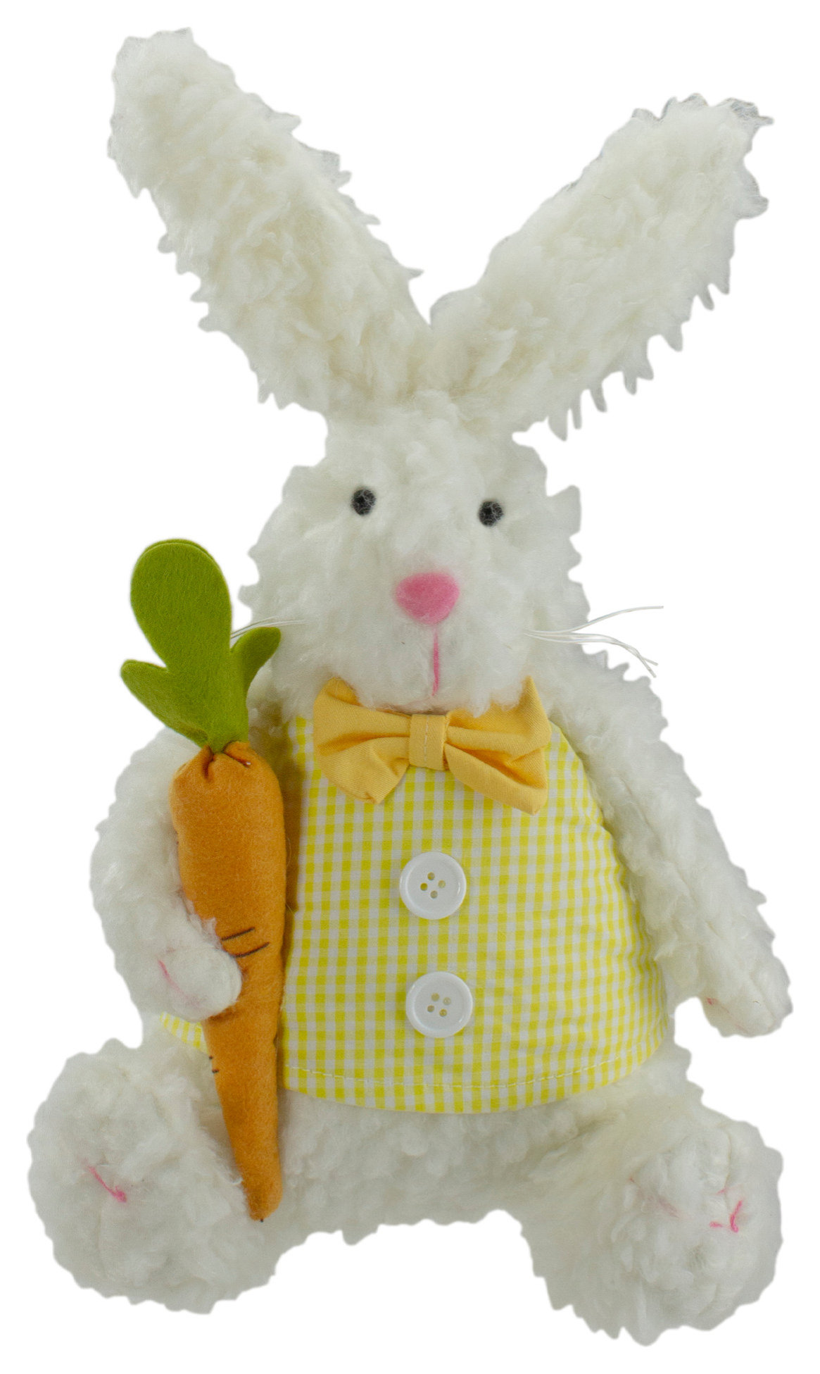 Plush Easter Bunny Rabbit with Carrot Spring Decoration - 14" - Holiday ...