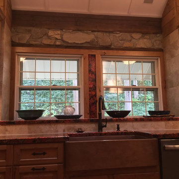 Natural stone farm house kitchen