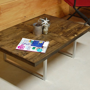 Square Wood Pattern Coffee Table
