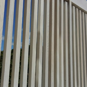 Client home - Cedar timber battens with WOCA Exterior oil white