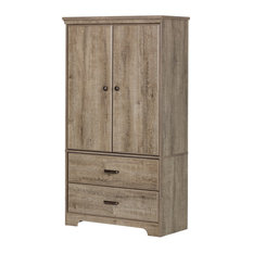 50 Most Por Armoires And Wardrobes For 2019 Houzz South S Versa 2 Door Armoire With Drawers Weathered Oak