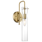 Nuvo Lighting - Spyglass One Light Wall Sconce, Vintage Brass - Spyglass 1 Light Wall Sconce Fixture Vintage Brass Finish with Clear Glass