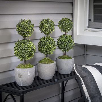 Wynnewood, PA: Black and White Outdoor Patio