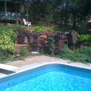 Antique Car Pondless Waterfall, Pondless Waterfalls in Edmond Oklahoma