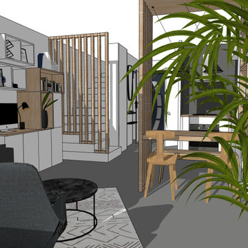 Projet en cours pour un duplex en cours de construction