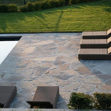 Full Color Bluestone paving & pool coping