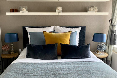 Photo of a contemporary bedroom in London.