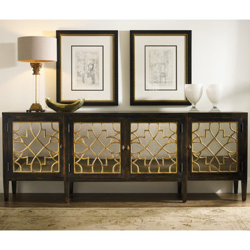 Hooker Furniture 3005-85005 Sanctuary 105" Contemporary Ebony and - Rubbed