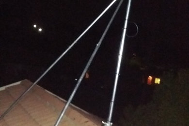 Installation of high gain digital television antenna on a 10 ft mast
