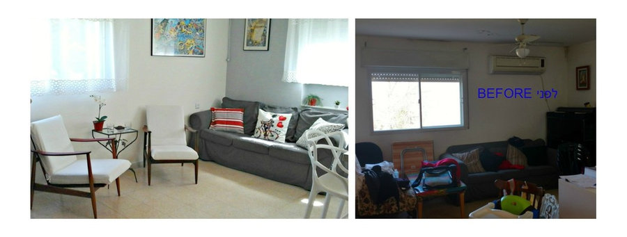 overview of salon from the kitchen