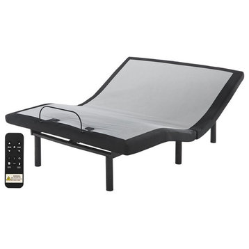 Ashley Furniture Adjustable Queen Bed with USB Ports in Black