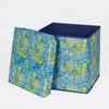 Storage Ottoman, Blue and Green