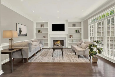 Inspiration for a transitional living room remodel in Atlanta