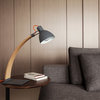Laito Wood Table Lamp, Dark Gray