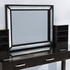 Modern Vanity Set, Large Design With Mirror, Plenty Storage Space, Obsidian Gray