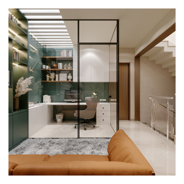 Home Office with a Reading Nook | Villa | Assetz Soul and Soil | Artis Interiorz