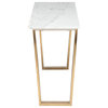Nuevo Catrine Console Table in Gold and White