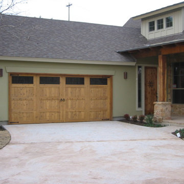 Real wood overhead garage doors
