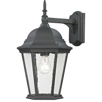 Thomas Lighting Temple Hill 1 Light Outdoor Wall Sconce In Matte Textured Black