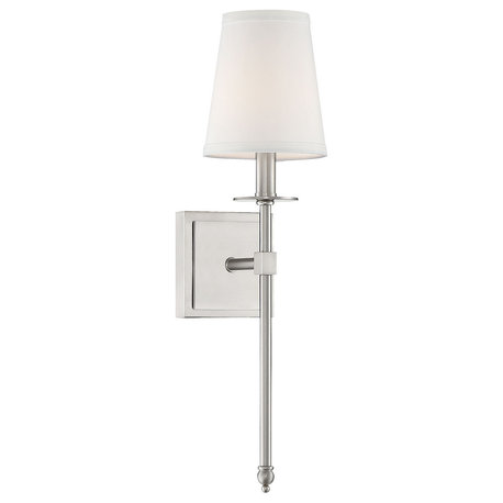 Savoy House Monroe 9-302-1-SN One Light Wall Sconce, Satin Nickel