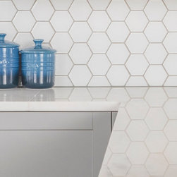 GLASS HEXAGON Kitchen Backsplash Tile - Wall And Floor Tile