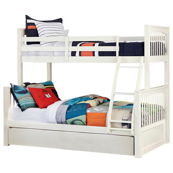 Hillsdale Pulse Wood Twin Over Full Bunk Bed With Trundle, White