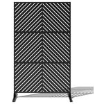 Veradek - Decorative Screen Set With Stand, Arrow - Whether it's your room, your patio or your fence, the Veradek Screen Series with its perfect balance of design, durability and convenience features a modern geometric design which is the perfect fit to create privacy, be used as a separator or fill out an empty space. The panels are made from a durable plastic, making it impact, crack and scratch resistant. All Veradek products are extreme weather tested, so you can rest assured that your privacy screen can withstand the harshest conditions. The screen panel comes in seven designs ranging in privacy levels that pair well in any outdoor space.