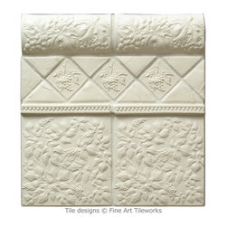 Grapes Themed Deco Tiles &mdash; Fine Art Tileworks - Tile