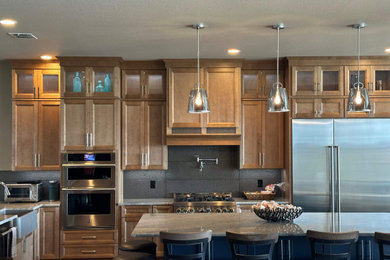 Inspiration for a contemporary kitchen remodel in Other