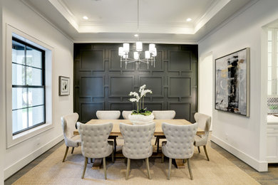 Dining room - transitional dining room idea in Houston