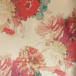 BEARDWOOD &ndash; RED, PINK FLORAL ON FOIL Pattern Number: 2016-102-07 - Wallpaper