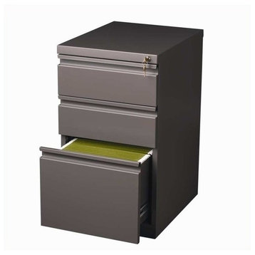 Hirsh 20-inch Deep Metal Mobile Pedestal File 3-Drawer Box/Box/File. Espresso