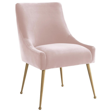 Beatrix Blush Velvet Side Chair
