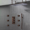 Diadema 20"X40" Large Oil Rubbed Bronze Solid Brass LED Rain Shower Head