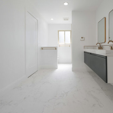 modern white bathroom remodel