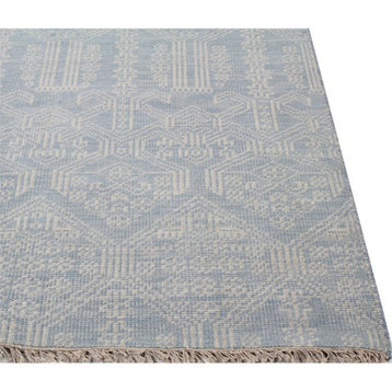 Bashian Artifact Babylon 7'6" x 9'6" Hand Knotted Area Rug in Light Blue