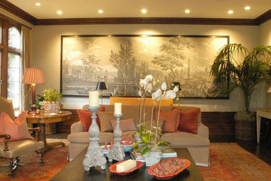 Inspiration for a timeless dark wood floor living room remodel in San Francisco
