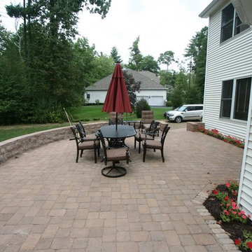 Raised paver patio